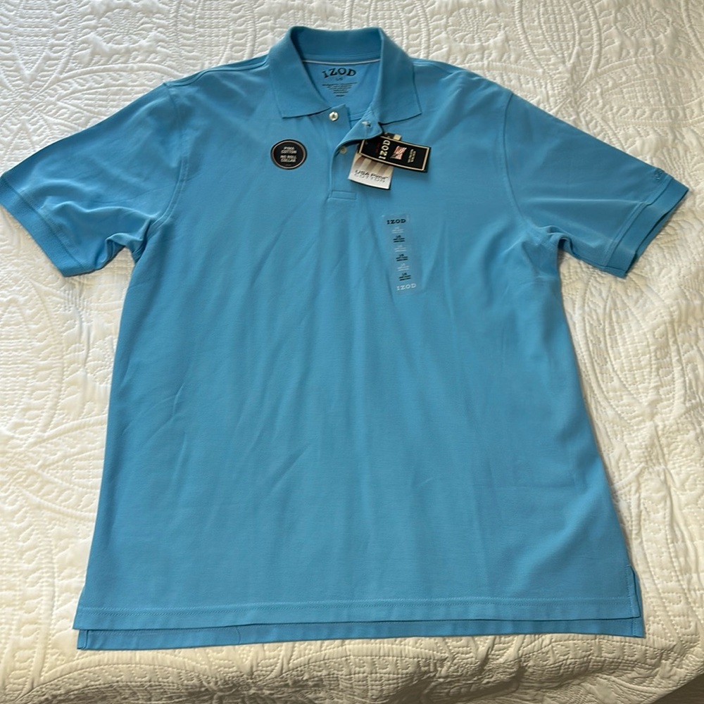 Men’s size large blue IZod polo new with tags